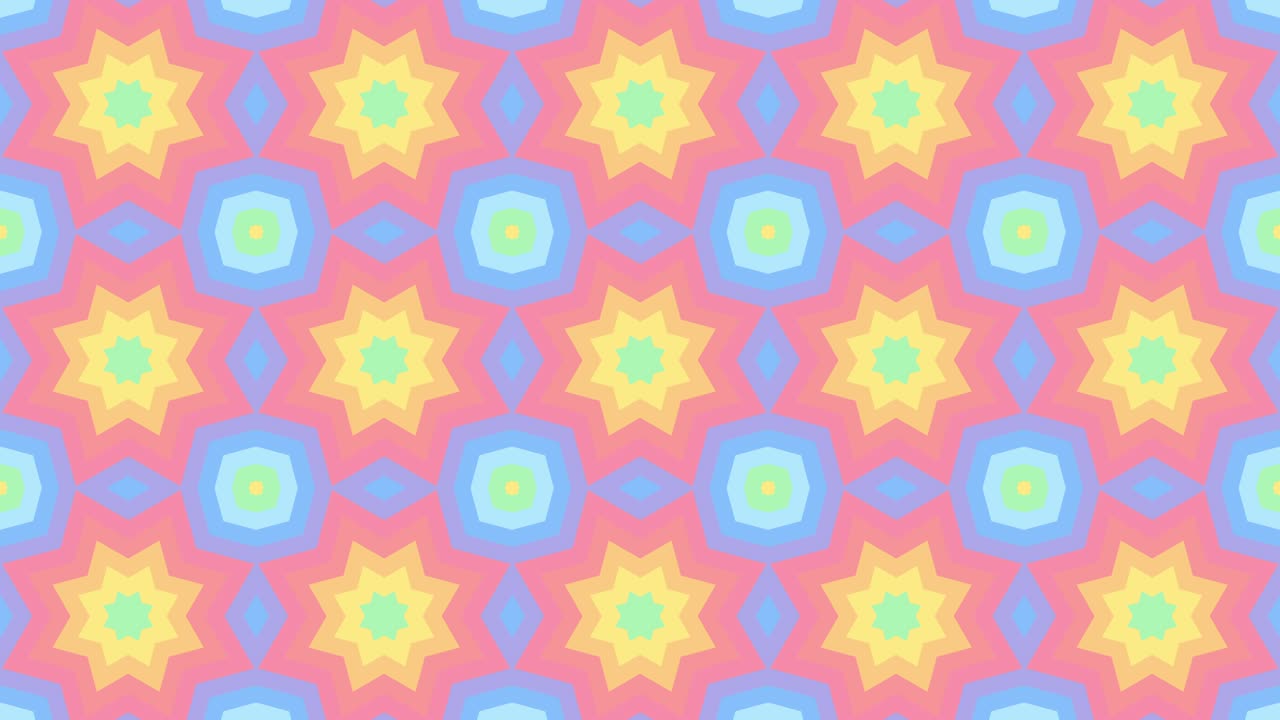 아름다운 다채로운 애니메이션 모자이크와 함께 원활한 루프 모션 그래픽 배경