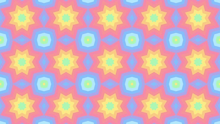 Seamless loop motion graphics background with beautiful multicolor animated mosaic