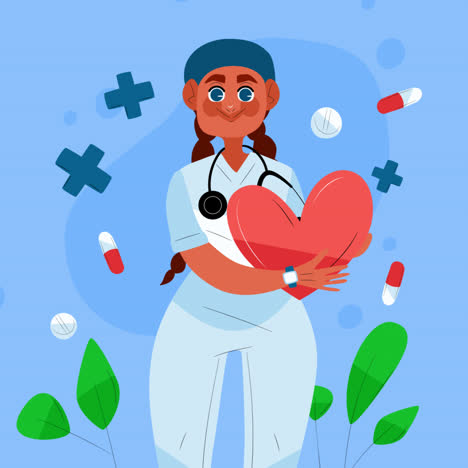 doctor holding a heart