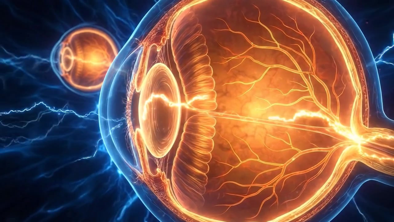 Gedetailleerde medische illustratie van het menselijk oog