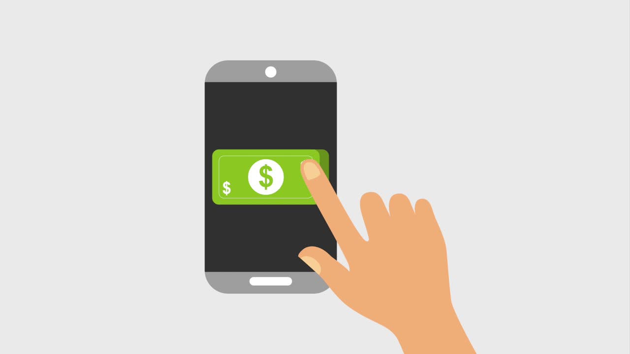 손으로 모바일 스크린을 누르면