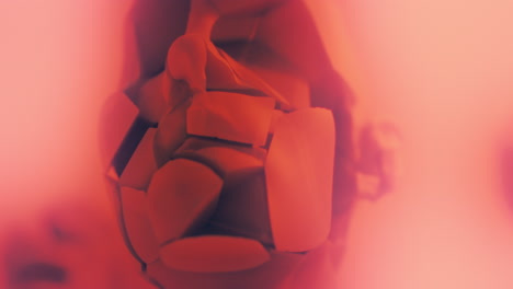 destroyed android heads on spikes on the neon pink background