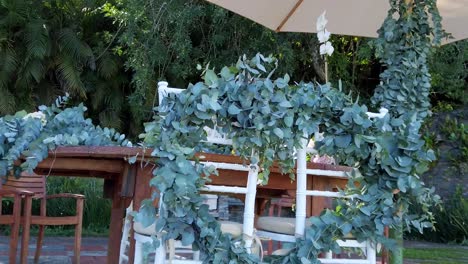 eucalyptus decoration for a wedding