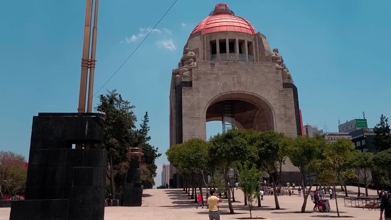 View of the Revolution Monument from street level in Mexico City