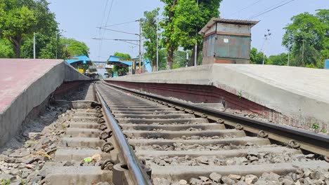 lockdown in effect in india, railway train stations shut down and empty due to coronavirus quarantine lockdown, no train and transportation