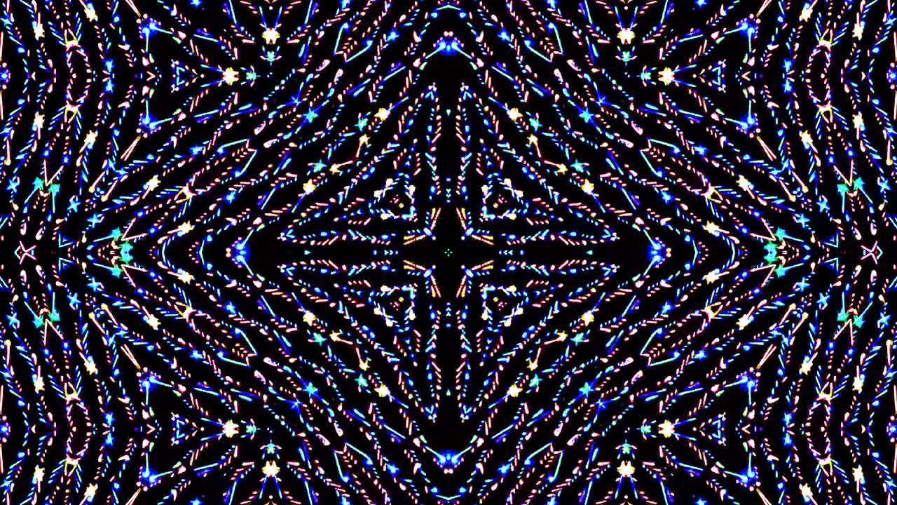 Beautiful abstract kaleidoscope that shines, a radiant light that regulates the subtle movements