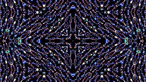hermoso caleidoscopio abstracto que brilla, una luz radiante que regula los movimientos sutiles