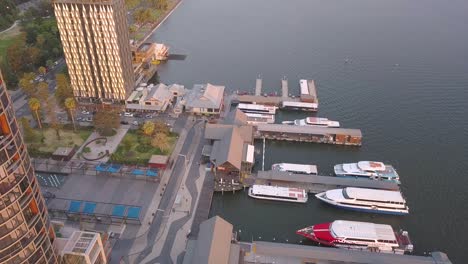 Slow-Drone-Shot-Perth-CBD-Elizabeth-Quay