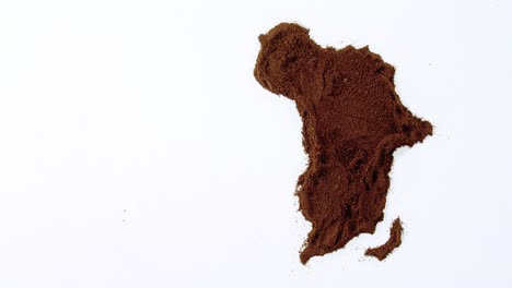 primer plano del café en polvo