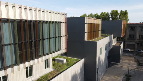 colorful building montpellier aerial shot art conservatory