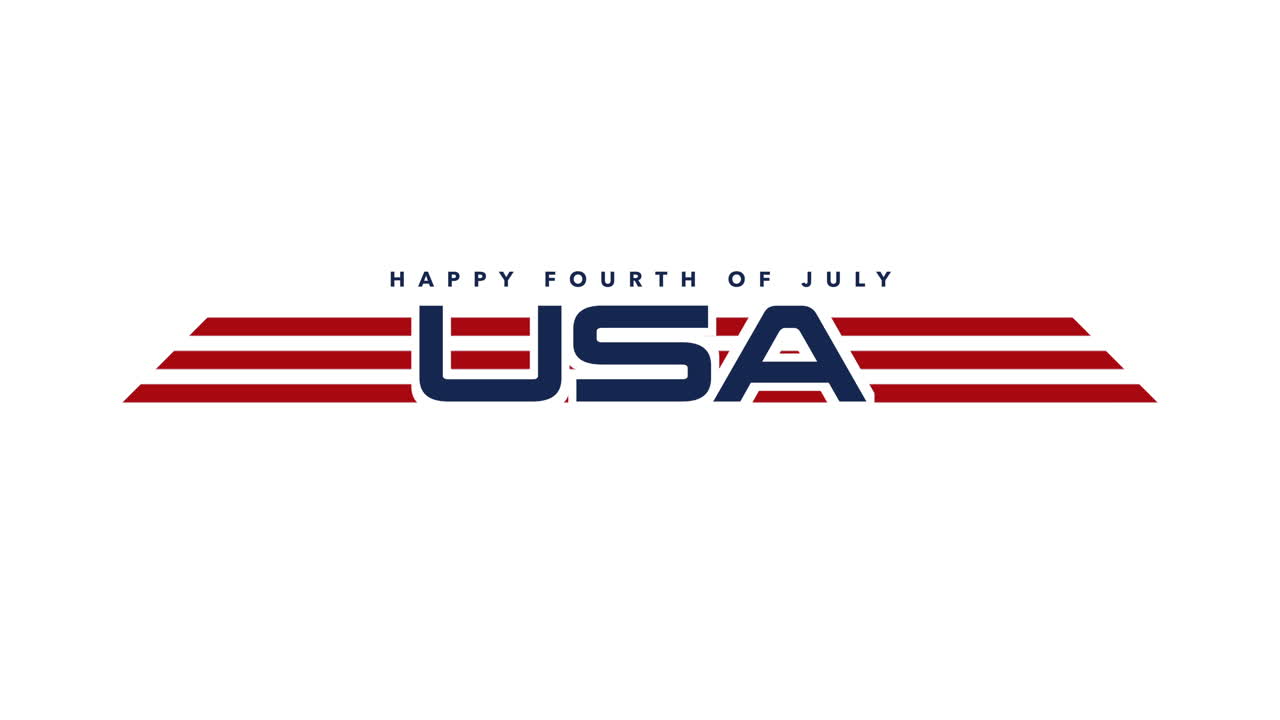 animovaný close-up text 4. července na prázdninovém pozadí 46