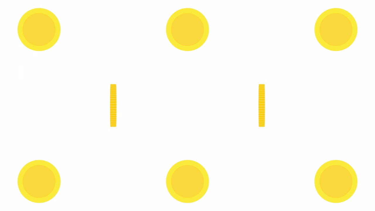 간단하고 귀여운 돈 애니메이션 색 배경