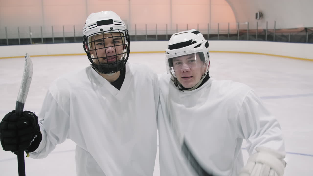 Portrait Of Young Male Hockey Players