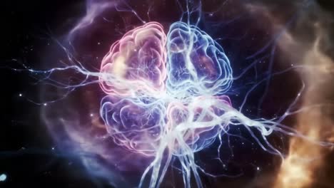 a stunning visualization of neural connections showcasing a colorful representation of brain activity with beautifully rendered neurons and energy flowing between them