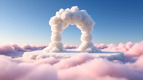 dreamy cloud arch in the sky