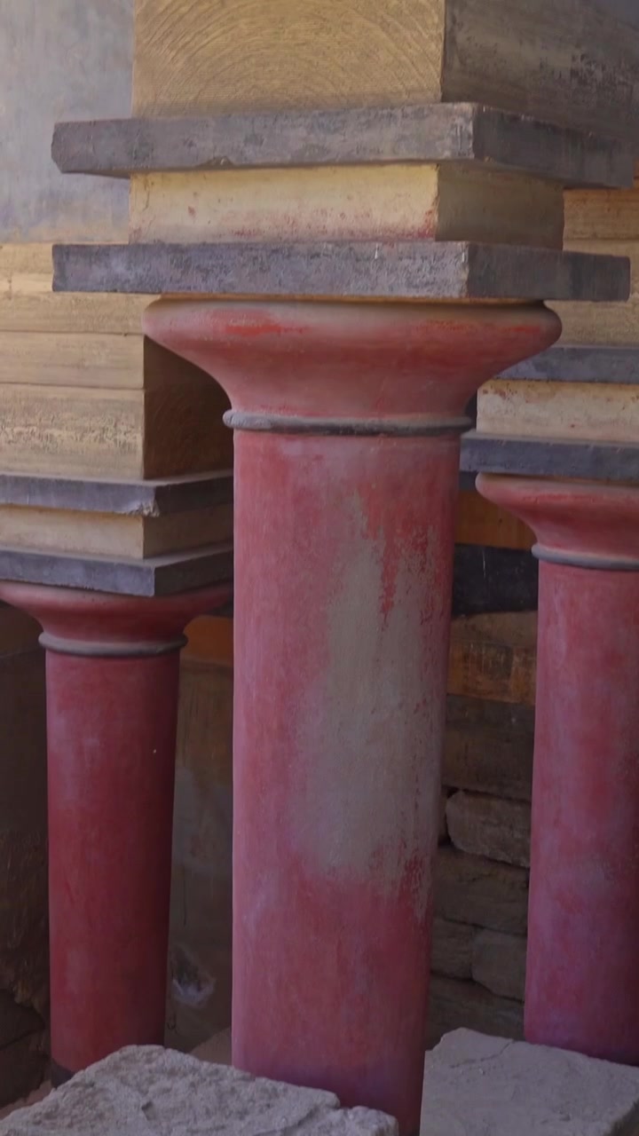 Ancient Minoan ruins at Knossos Palace in Crete, Greece