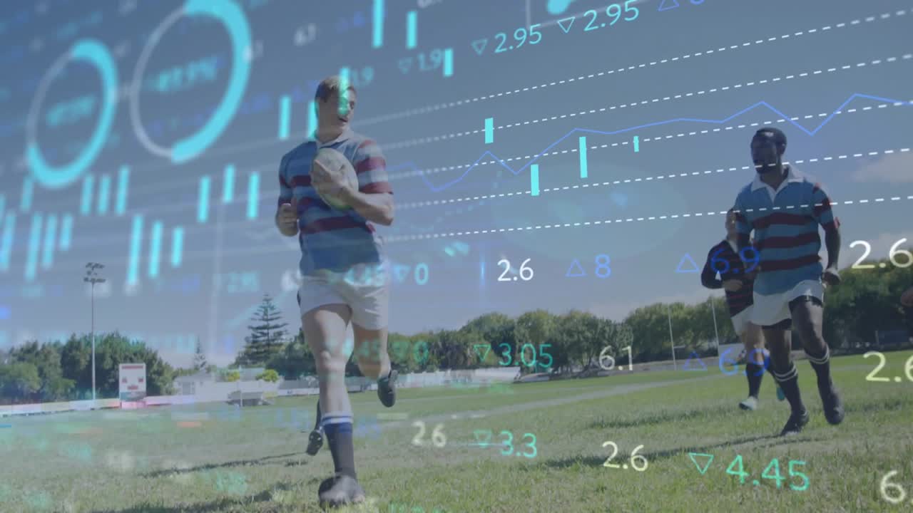 Fløyte lyder, ballbærer i stripete trøye spurter og unnviker for å score mens HUD overlegges