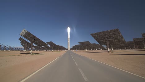 concentrated solar power plant in the desert