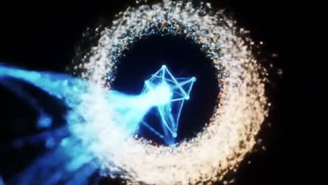 a stunning visual journey through dynamic particle systems and vibrant energy waves creating a mesmerizing abstract realm of colorful light and shape transformations