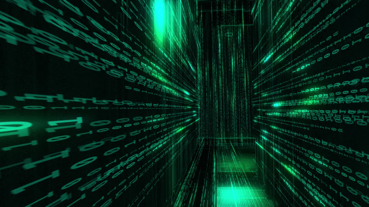 Digital Tunnel of Binary Code