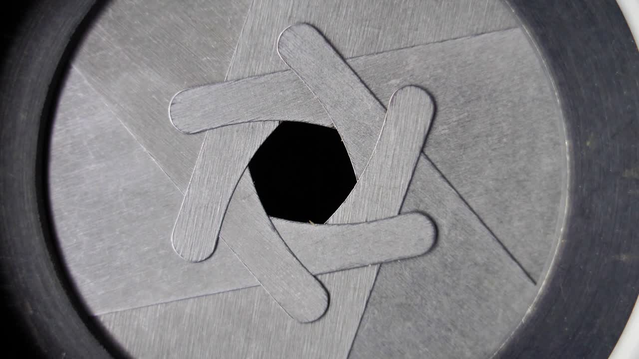 카메라 렌즈 개구리, 디아프라그마, 아이리스, 사진 찍을 때 열고 닫는 것.