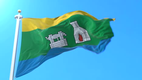 bandera de la ciudad de yekaterinburgo en el oblast de sverdlovsk, rusia.