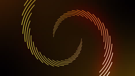 animation of yellow light trail spinning in hypnotic motion