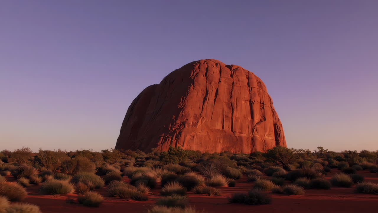 Sunrise over a Red Rock Butte
