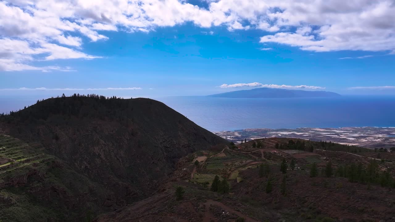 View of El Choro, Guaria ravine, La Gomera island in Canary serenity