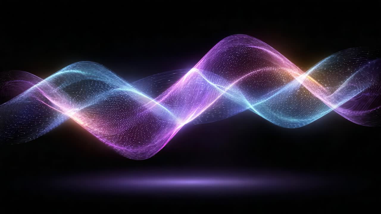Dynamic Waves of Light and Color: A Stunning Visual Representation of Energy Flow and Movement in a Captivating Digital Display
