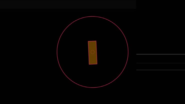 Geometric grid with circular center and surrounding lines