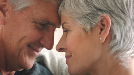 affectionate senior couple
