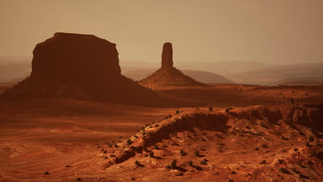 monument valley-like desert landscape