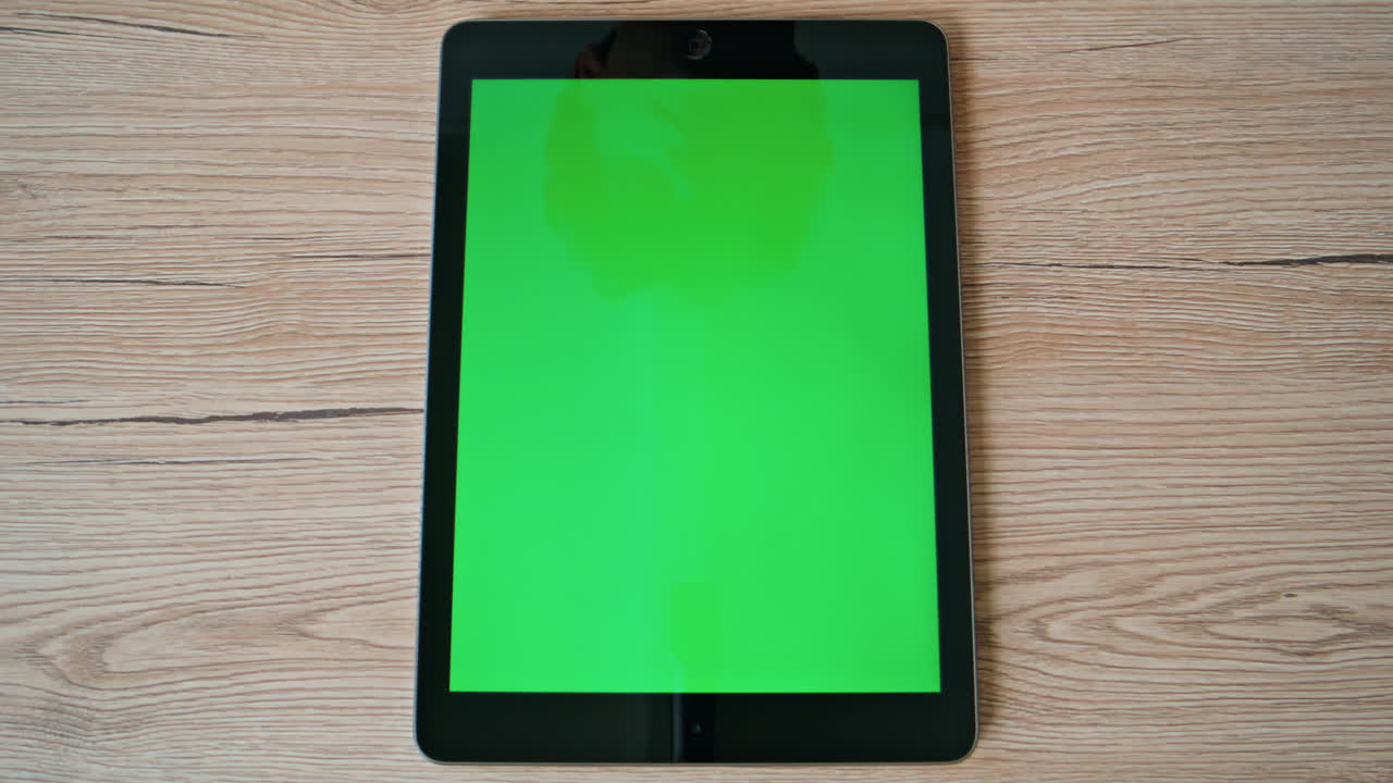 Entrepreneur browsing email mockup tablet at workplace closeup. Unknown man