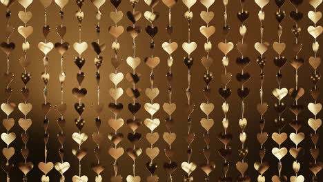 fondo animado de corazones de oro