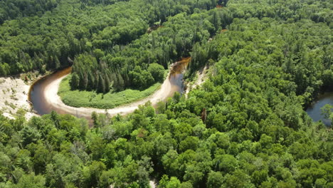 aerial view of big bend at arrowhead provincial park