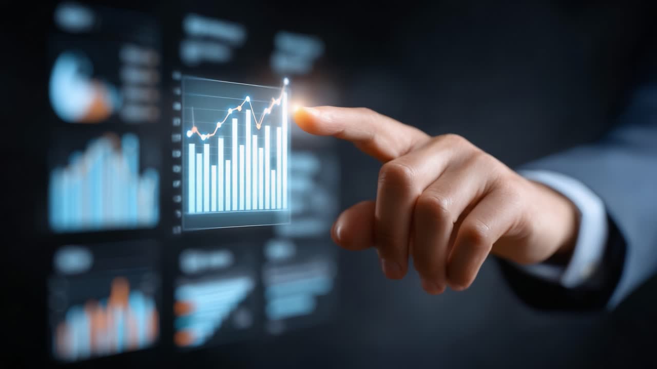 Business Analytics: A Professional Engaging with Interactive Data Displays to Analyze Trends and Insights for Strategic Decision-Making and Forecasting Growth