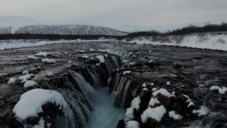 Drone-shot-for-the-river-in-Iceland