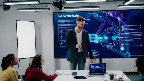 business presentation on blockchain technology