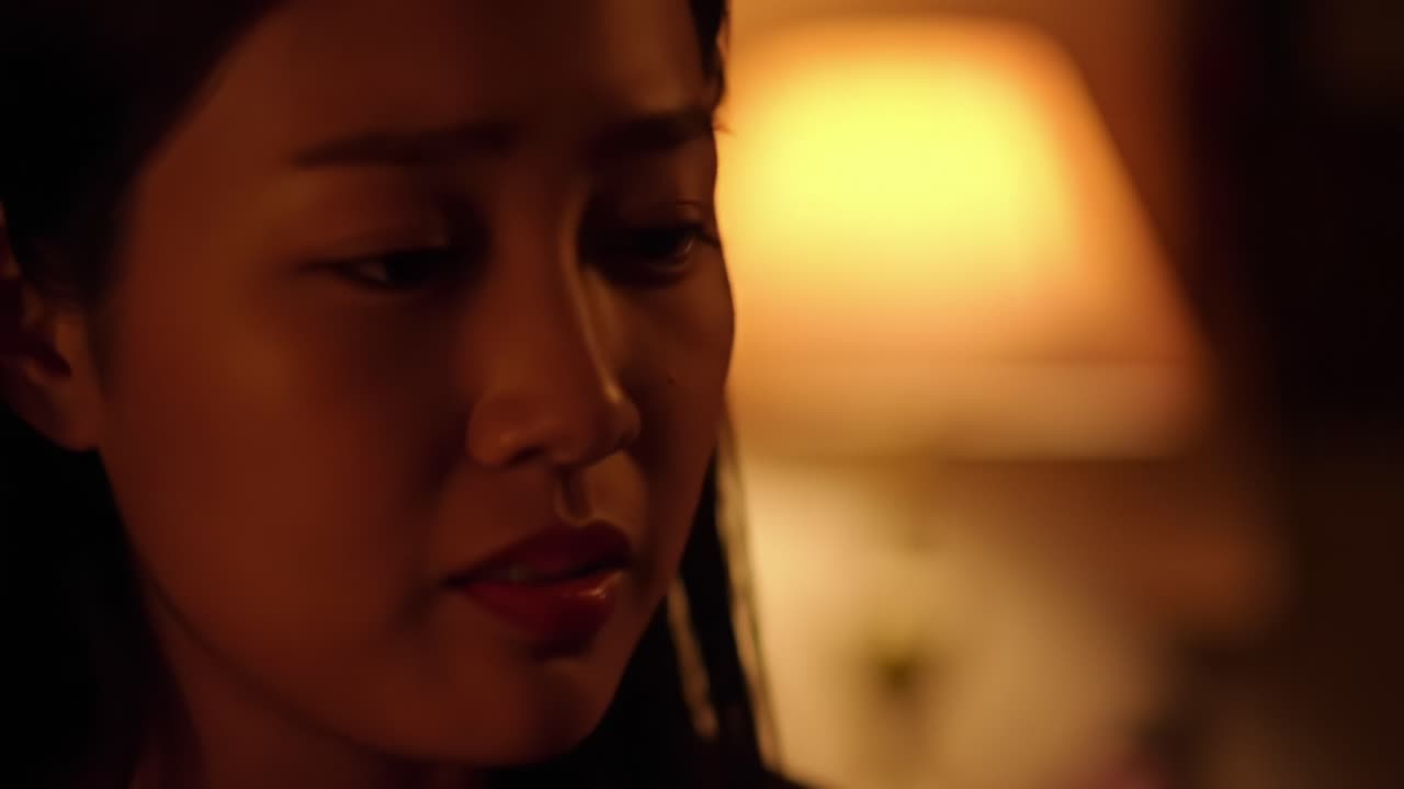 A Profile Study of Emotion: An Introspective Moment Captured in Soft Lighting, Highlighting the Depth of Thought and Reflection in a Young Woman's Expression