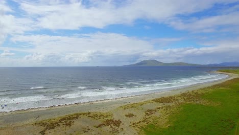 beautiful sea waves at beach 4k