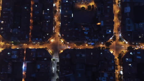 aerial view of barcelona square blocks, modern part of the city from above, spain