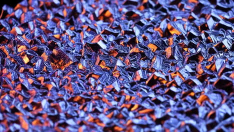 abstract iridescent metallic texture with blue and orange hues