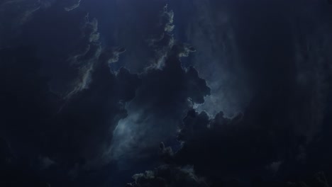 dark clouds in the sky with dark thunderstorm