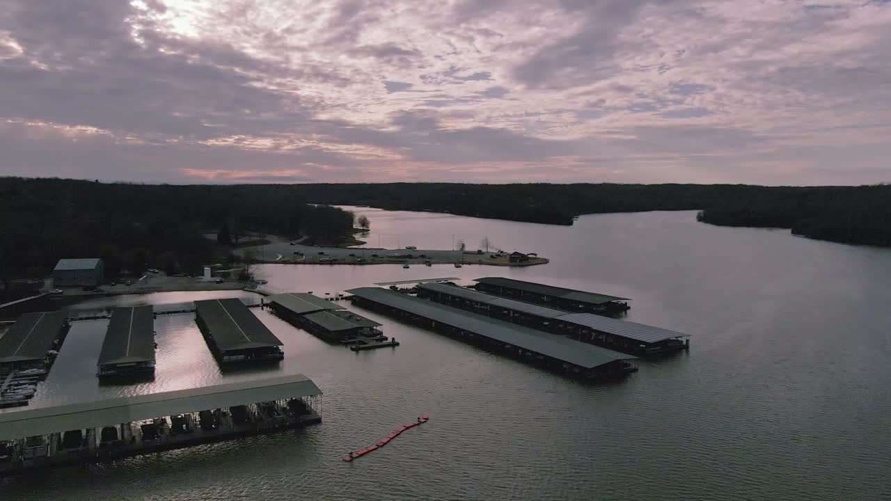 evening above the lake at Prairie Creek Marina in Rogers Arkansas