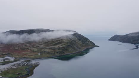 misty tufjord in northern norway