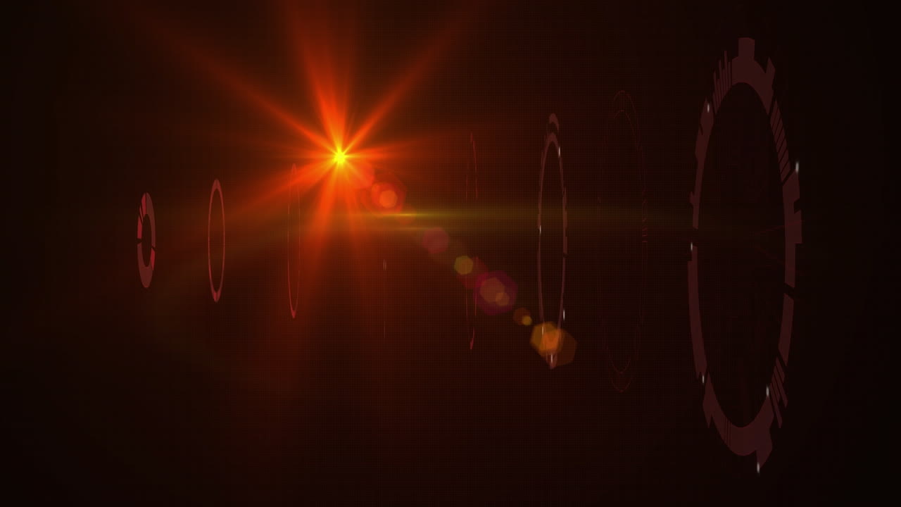 animación de puntos brillantes de luz sobre escaneos de alcance