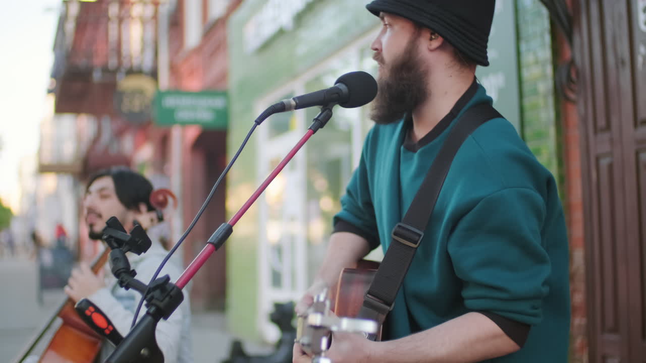 Men Playing Music on Street