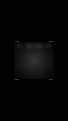 Video footage of futuristic black white screening display featuring glowing minimal grid panel on