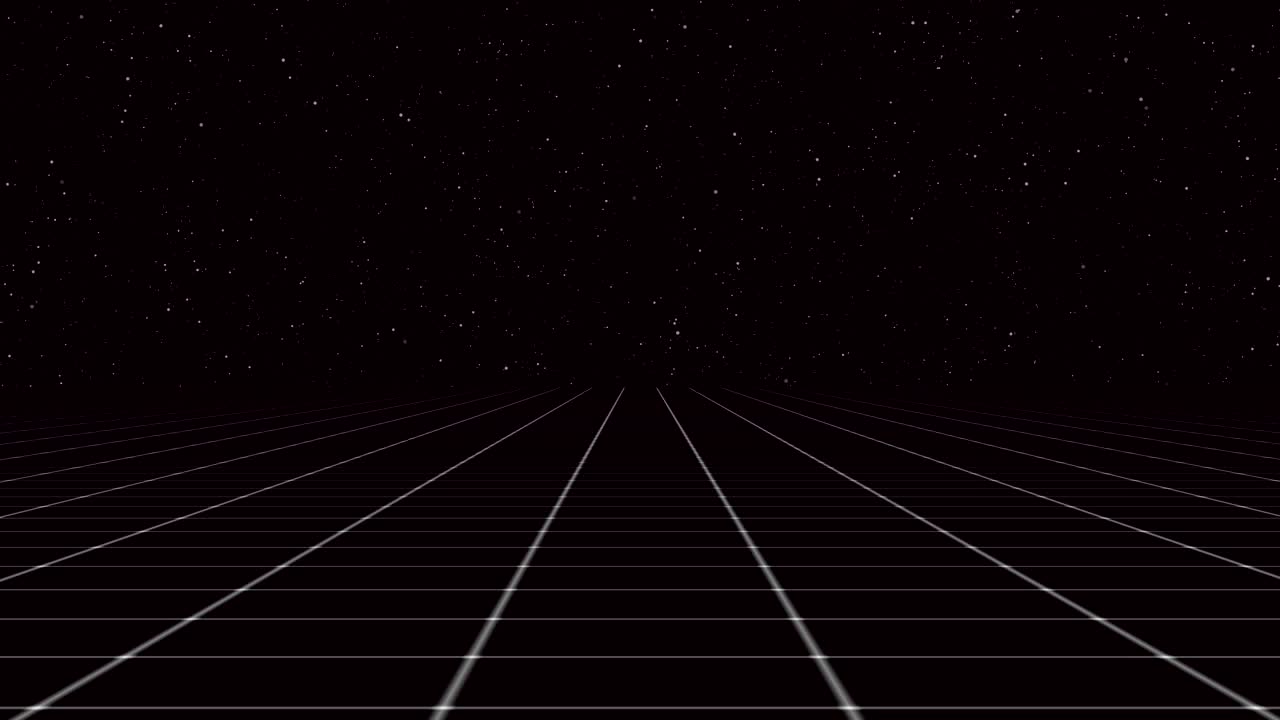 레트로 퓨투리스틱 80년대 신스 웨이브 그리드 배경, 루프 오프너, 4k 애니메이션